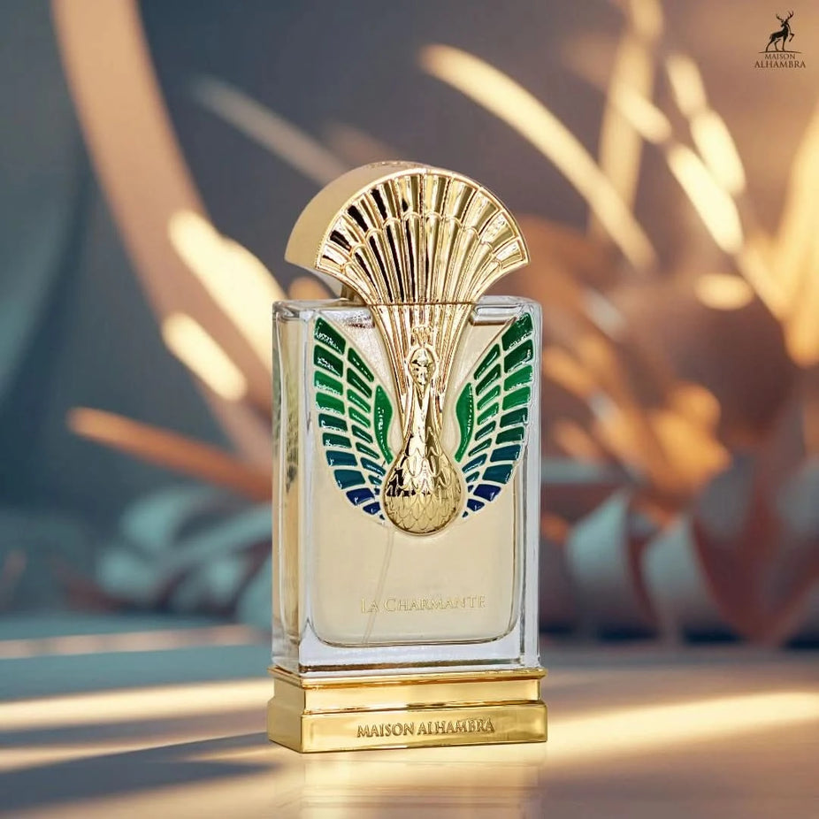 Maison Alhambra La Charmante Eau de Parfum Spray 100ml bottle with elegant packaging and floral-inspired design.