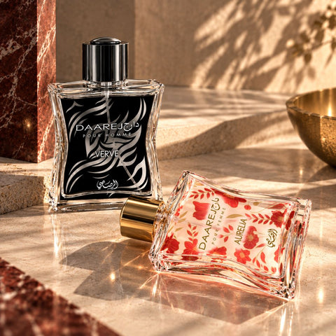 Daarej Verve & Aurelia Eau de Parfum Sprays 100ml (3.4 oz) by Rasasi (Bundle)