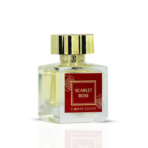 Scarlet Rose Eau de Parfum Spray 65ml (2.2 oz) by Flower Scents | Opulent Rose, Creamy Woods & Golden Amber Warmth - Intense Oud