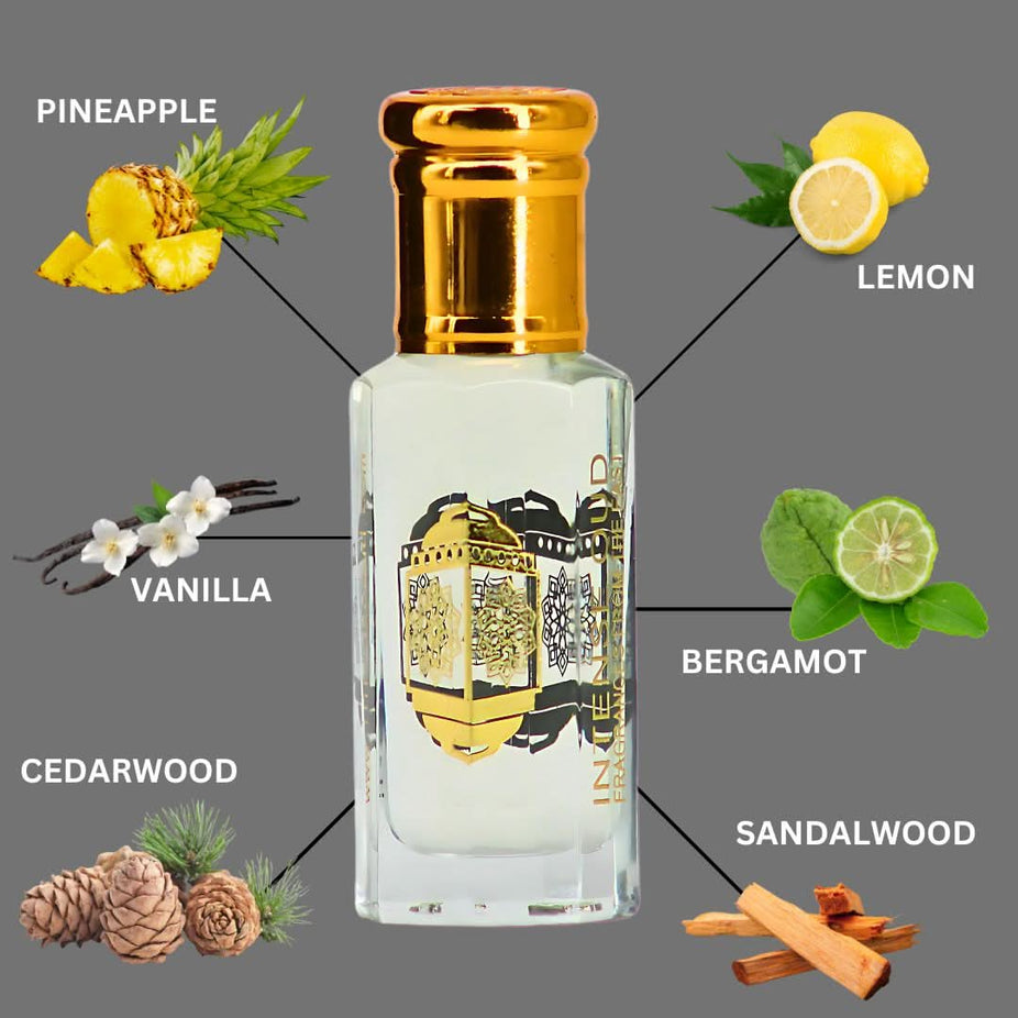 Intense Oud Khalab Perfume Oil 12ml in a black gift box, featuring loose oil with a rich, exotic fragrance.