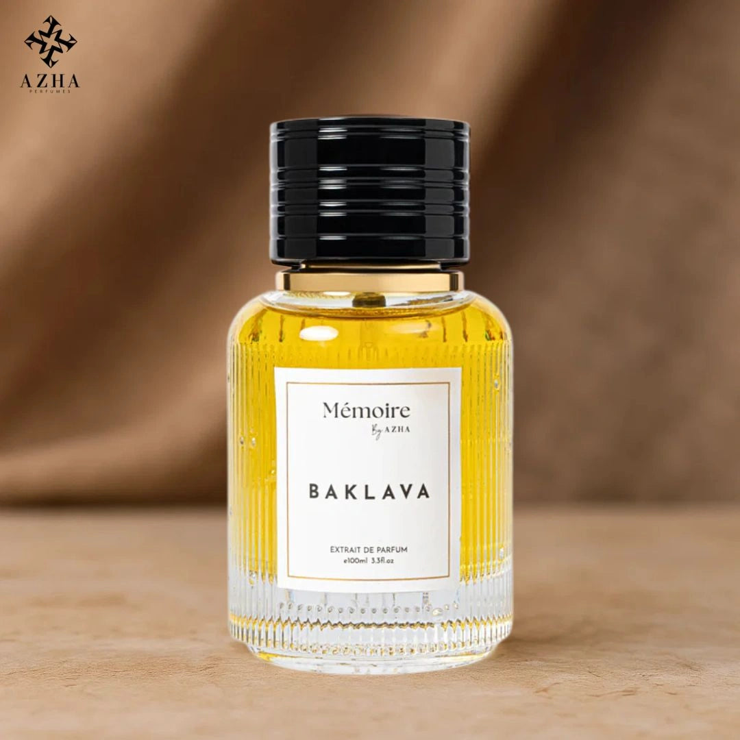 Baklava Extrait de Parfum Spray 100ml (3.3 Oz) - Memoire Collection by Azha | Where Decadence Meets Elegance - Intense Oud