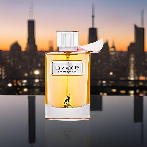 La Vivacité Eau De Parfum Spray 100ML (3.4 OZ) by Maison Alhambra | A Blend of Juicy Fruits, Elegant Florals, and Warm Vanilla. - Intense Oud