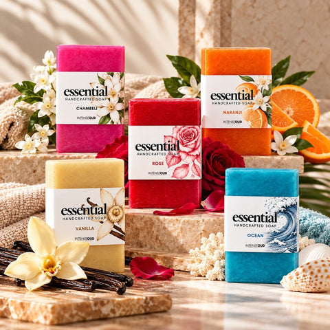 Chameli, Vanilla, Rose, Naranji & Ocean Handmade Soaps 150gms Collection by Intense Oud