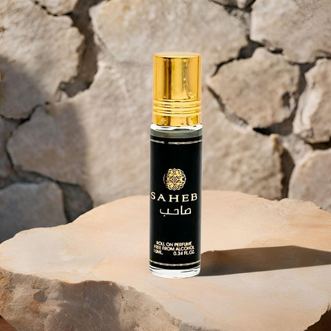 6PCS Saheb Roll-On Perfume Oil - CPO 10ML (0.34OZ) by Ard Al Zaafaran | Long Lasting, Miniature Perfume Oil For Men & Women. (Pack Of 6) - Intense Oud