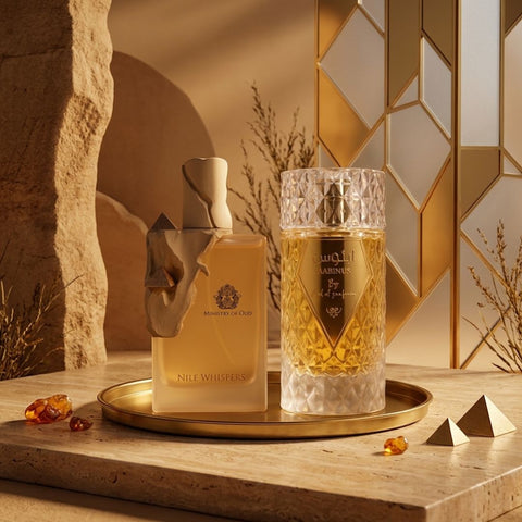 Ministry of oud Nile Whispers by Paris Corner & Aabinus by Ard Al Zaafaran Eau de Parfum Sprays 100ml (3.4 oz) (Bundle)