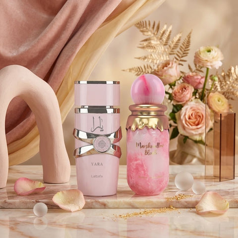Yara by Lattafa & Marshmallow Blush by Paris Corner Eau de Parfum Sprays 100ml (3.4 oz) (Bundle)