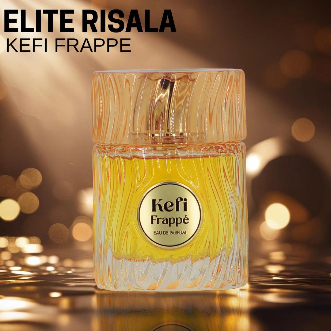 Kefi Frappe Eau de Parfum Spray 100ml (3.4 oz) by Elite Risala (Velvet Pouch) - Intense Oud