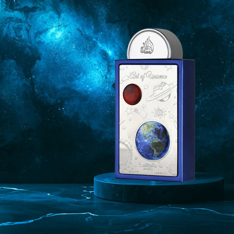 Art of Universe Eau de Parfum Spray 100ml (3.4oz) by Lattafa (Velvet Pouch)