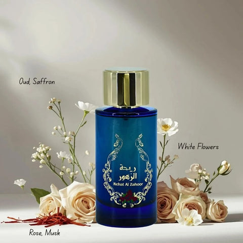 RISALA perfume bundle featuring Valley of Love, Valley of Gold, Rehat Al Zahoor, and Hope Eau de Parfum sprays in 100ml bottles