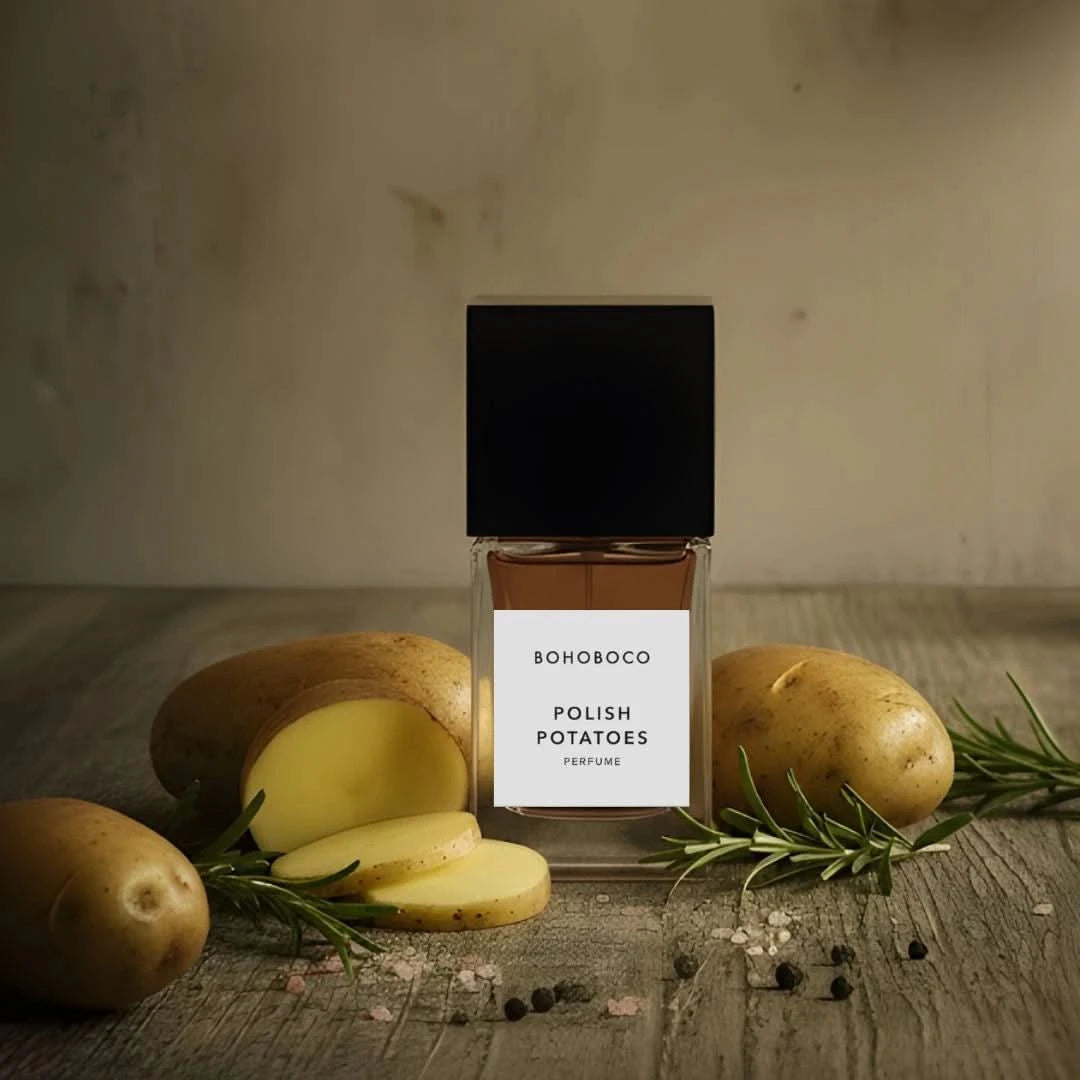 Polish Potatoes Eau de Parfum Spray by Bohoboco, 50ml bottle with elegant packaging and clear fragrance label.