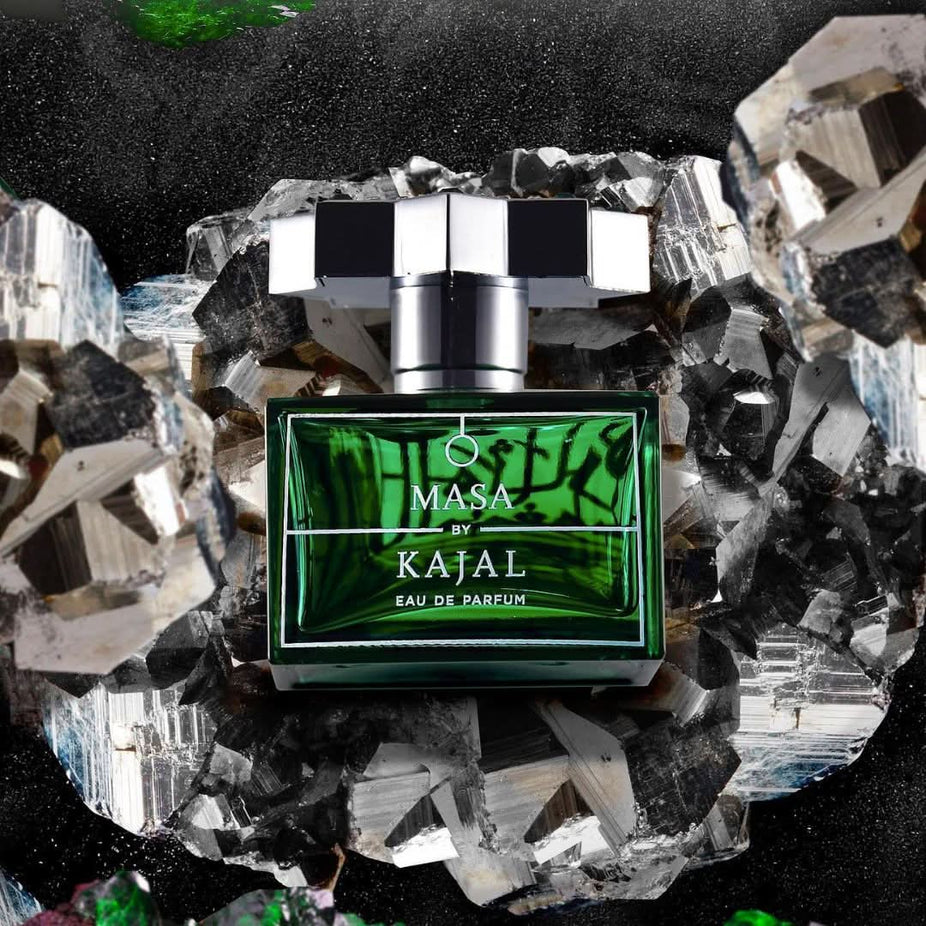 Kajal Masa Eau de Parfum spray 100ml bottle with elegant packaging and sleek design, showcasing the fragrance.