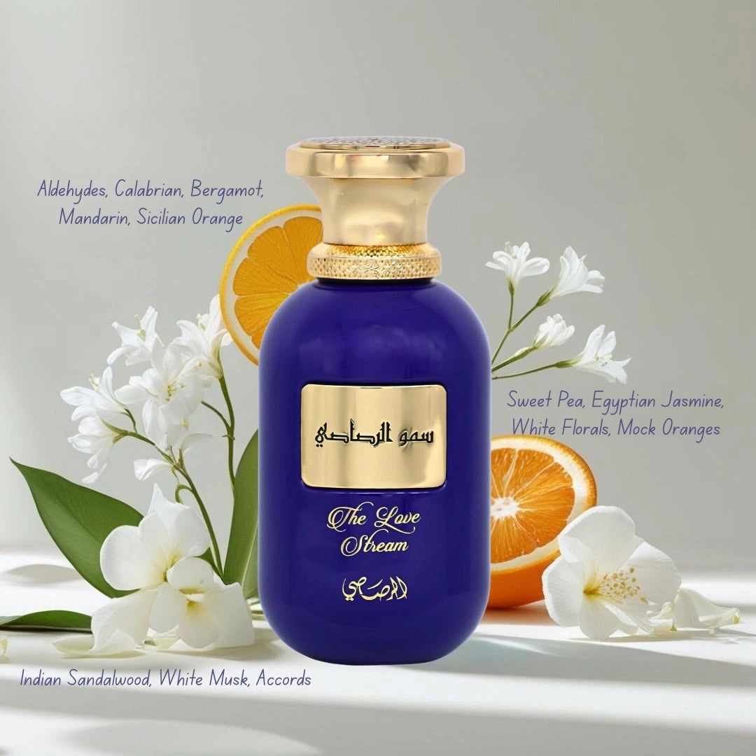 Somow Al Rasasi The Love Stream Eau de Parfum Spray 100ml (3.4 oz) by Rasasi | An Elegant Stream of Luminous Citrus & Romantic Florals - Intense Oud