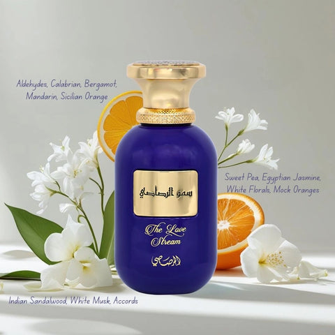 Somow Al Rasasi The Love Stream Eau de Parfum Spray 100ml (3.4 oz) by Rasasi | An Elegant Stream of Luminous Citrus & Romantic Florals - Intense Oud