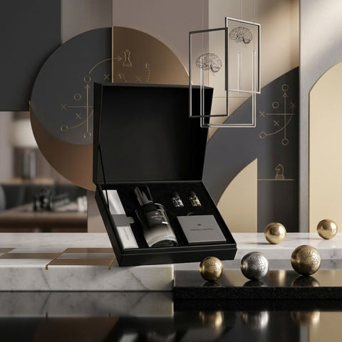 Mentor Extrait de Parfum 100ml by Mind Games, EDP bottle with elegant design, showcasing the luxurious fragrance container.