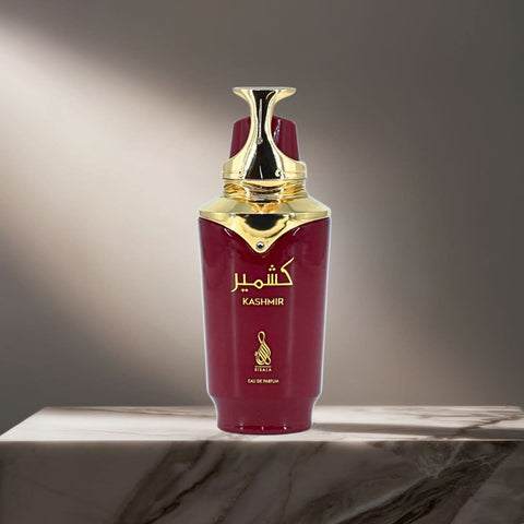 RISALA Kashmir EDP spray 100ML bottle with elegant packaging, showcasing the long-lasting, aromatic fragrance of this Eau De Parfum.