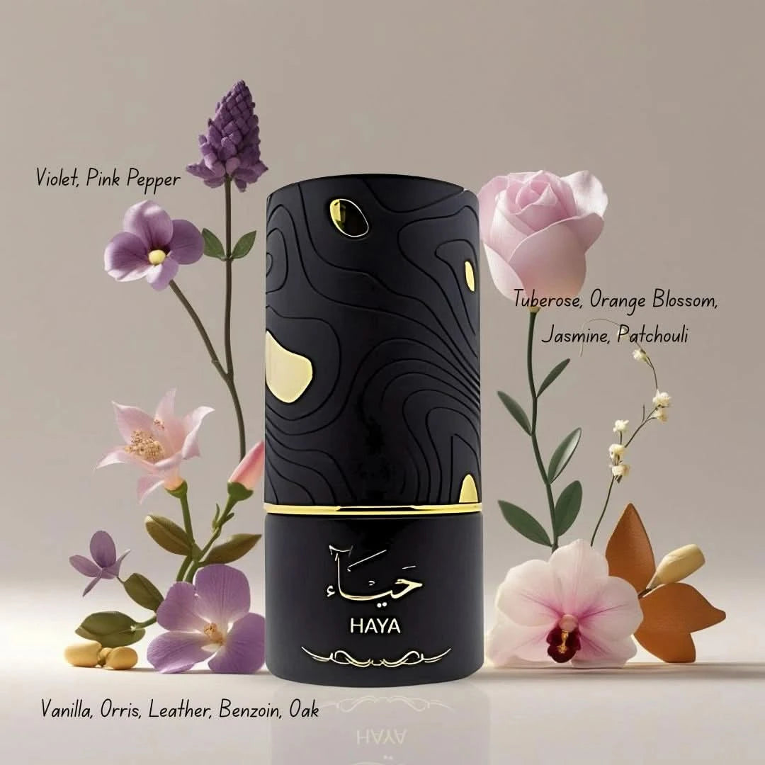 Al Absar Rania, Layla & Haya Eau de Parfum Spray bundle, 100ml each, featuring elegant perfume bottles with floral and oriental scents.