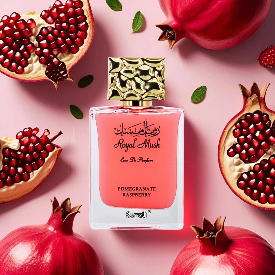Royal Musk Pomegranate Raspberry EDP 100ML (3.4 OZ) by SURRATI, Exotic Fragrances for Men & Women.