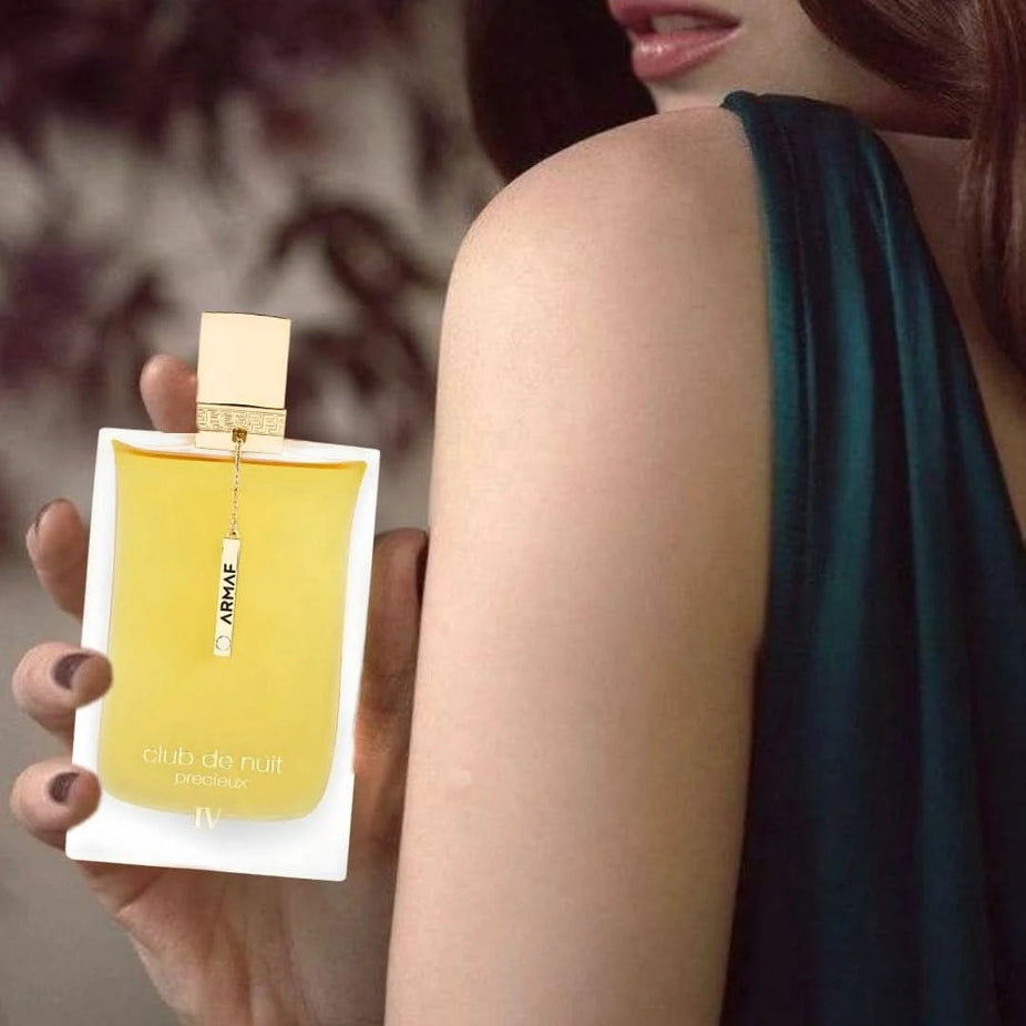 Armaf Club de Nuit Précieux IV Extrait de Parfum 55ml EDP bottle with elegant black cap and sleek design.