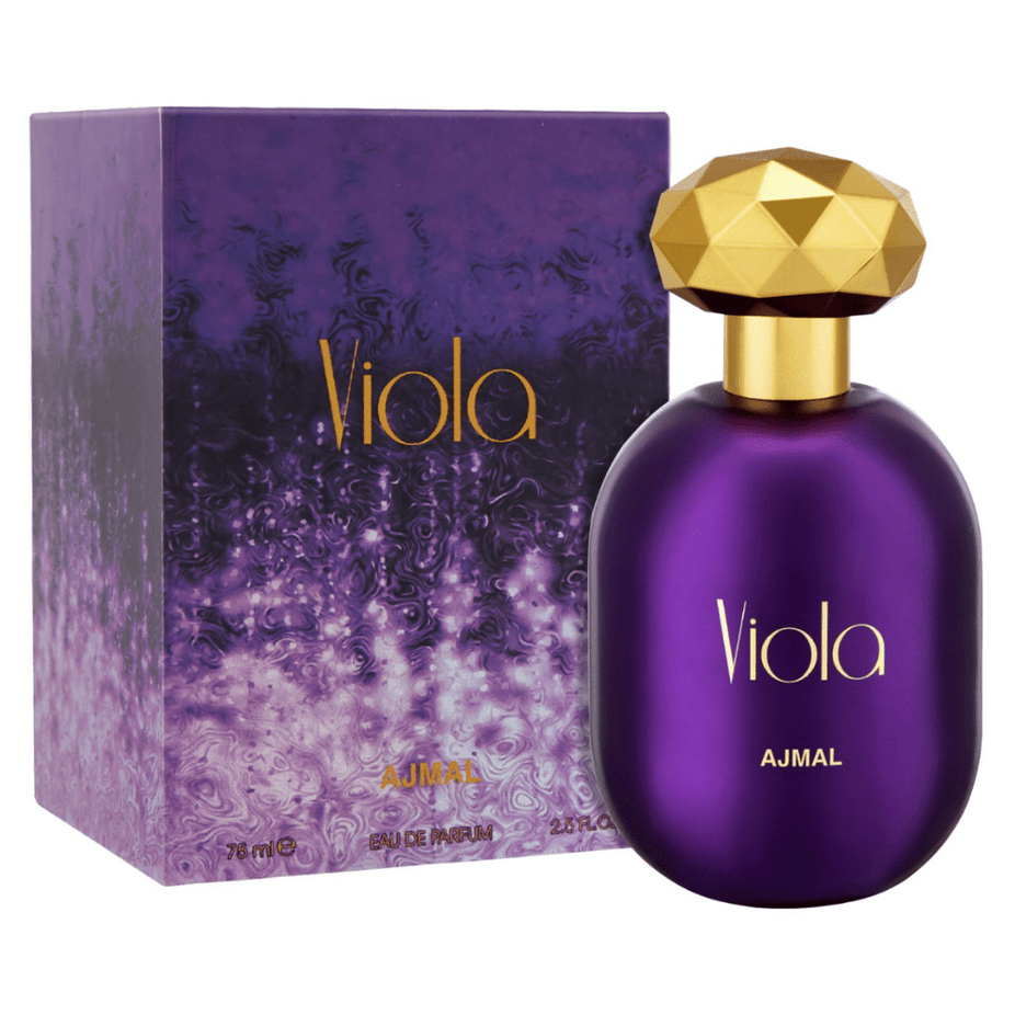 Ajmal Viola for Women EDP bottle with elegant floral design, 75 ML Eau De Parfum for women.
