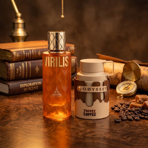 Virilis by Paris Corner & Odyssey Toffee Coffee by Armaf Eau de Parfum Spray 100ml (3.4 oz) (Bundle)