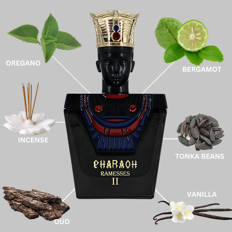 Pharaoh Ramesses II Eau De Parfum Spray 100ML (3.4 OZ) By BHARARA | Bold, Spicy & Deeply Smoky With A Luxurious Finish Of Oud, Leather & Vanilla. - Intense Oud