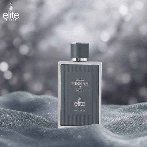 Elite Risala Hikmah Of Life Eau de Parfum spray 100ml bottle, elegant design, showcasing the luxurious perfume packaging.