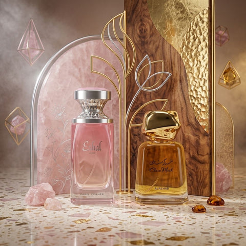 Eshal Musk By Paris Corner & Choco Musk by Al Rehab Eau de Parfum Sprays 100ml (3.4 oz) (Bundle)