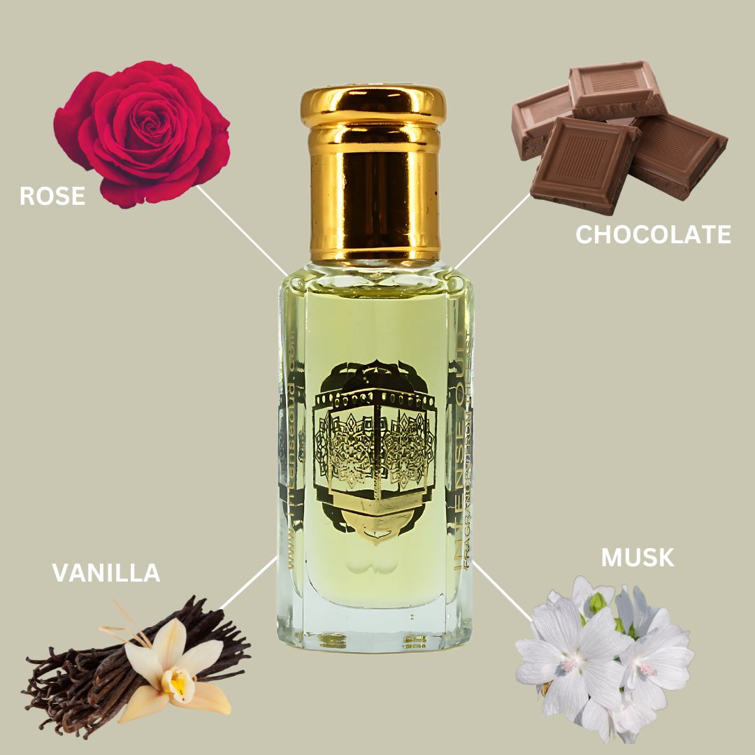 Vanilla Musk Perfume Oil 12ML (0.40 OZ) With Black Gift Box By Intense Oud | Chocolate & Rose With A Creamy Vanilla & Soft Musk Finish. - Intense Oud