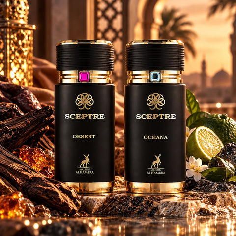 Sceptre Desert & Oceana Eau de Parfum Sprays 100ml (3.4 oz) by Maison Alhambra (Bundle)
