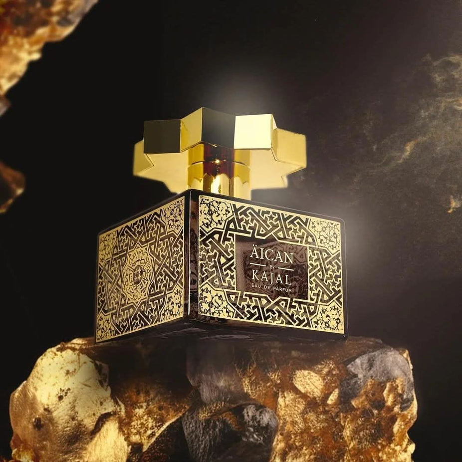 Aican Eau de Parfum Spray 100ml by Kajal showing the elegant perfume bottle with a sleek design.