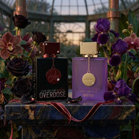Club de Nuit Overdose & Maleka Eau de Parfum Sprays 105ml (3.6 oz) by Armaf (Bundle)