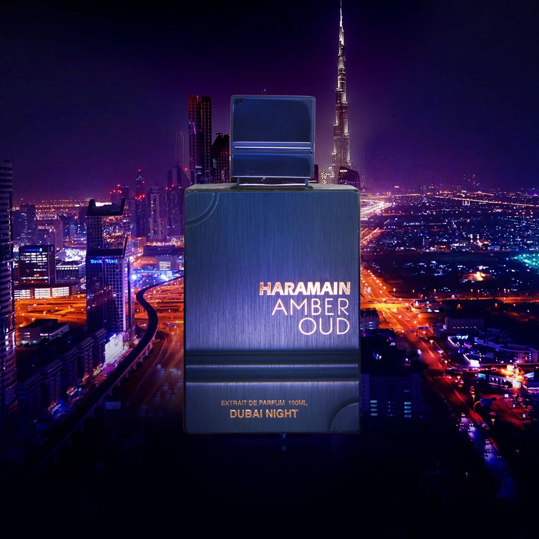 Amber Oud Dubai Night Extrait De Parfum Spray 100ML (3.4 OZ) By Al Haramain | A Luxurious Blend Of Spicy Saffron, Rich Agarwood & Amber, Balanced With floral & Woody Notes For A Captivating Scent. - Intense Oud