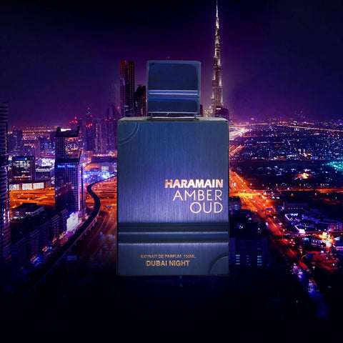 Amber Oud Dubai Night Extrait De Parfum Spray 100ML (3.4 OZ) By Al Haramain | A Luxurious Blend Of Spicy Saffron, Rich Agarwood & Amber, Balanced With floral & Woody Notes For A Captivating Scent. - Intense Oud