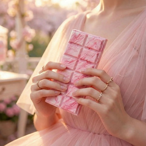 Armaf Dubai Delicacy Cotton Candy Eau de Parfum spray bottle with velvet pouch, 70ml, featuring a sleek perfume design.