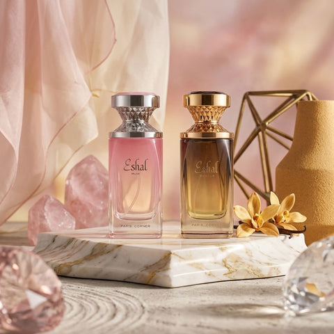 Eshal Musk & Eshal Vanilla Eau de Parfum Sprays 100ml (3.4 oz) by Paris Corner (Bundle)