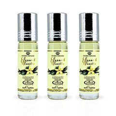 Spanish Vanilla Perfume Oil CPO 6ML (0.2 OZ) By Al Rehab | Long Lasting, Sweet Vanilla Scent. (PACK OF 3) - Intense Oud