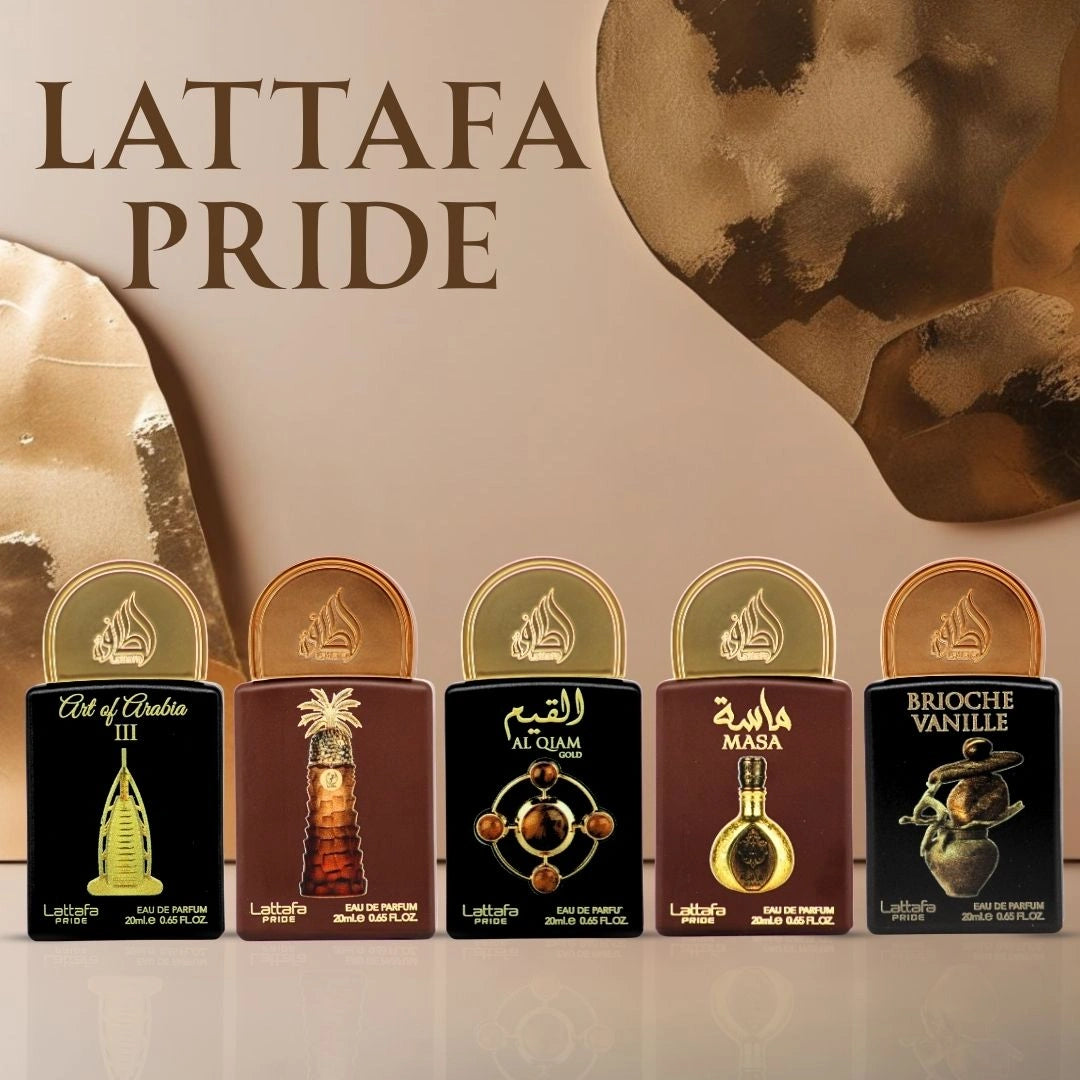 Lattafa Pride Eau de Parfum Gift Set Collection No.4 (5 x 20ml) | Versatile Luxury for Every Moment (Gift Set) - Intense Oud
