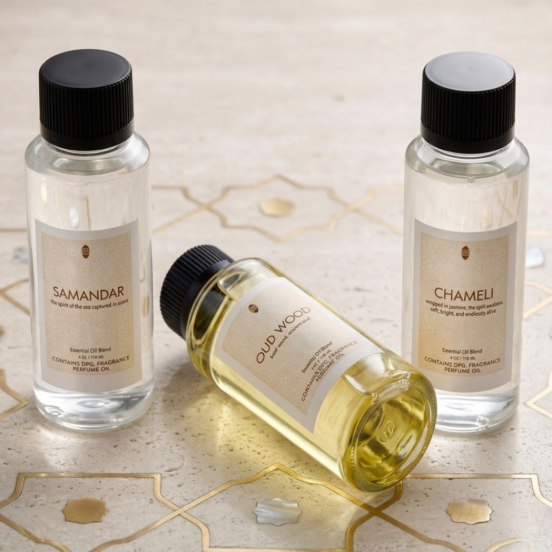Intense Oud Intense Essential Oils Classic gift set featuring concentrated perfume oils in elegant packaging
