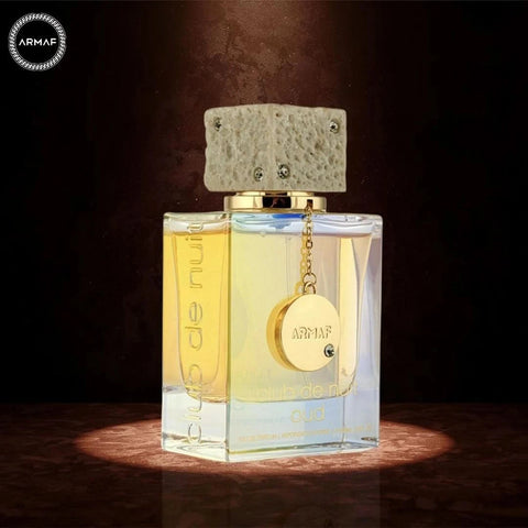 Armaf Club De Nuit Oud I Eau de Parfum spray 105ml bottle with sleek black packaging and silver accents.