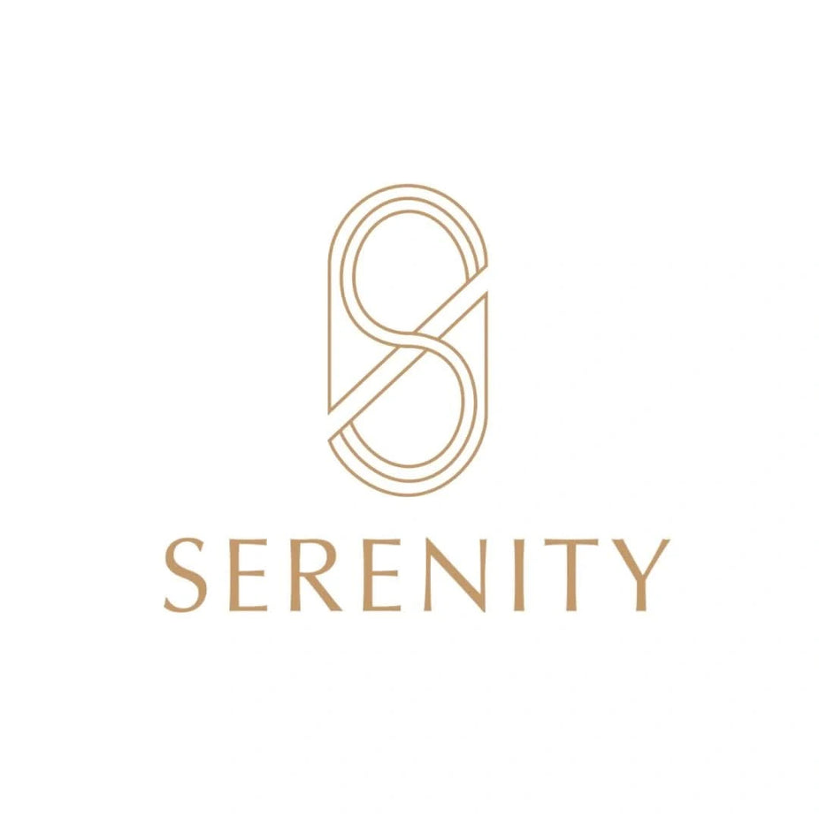 Serenity Rosewood Noir Eau de Parfum spray bottle with elegant black and gold design, 50ml (1.7 oz) fragrance for women.