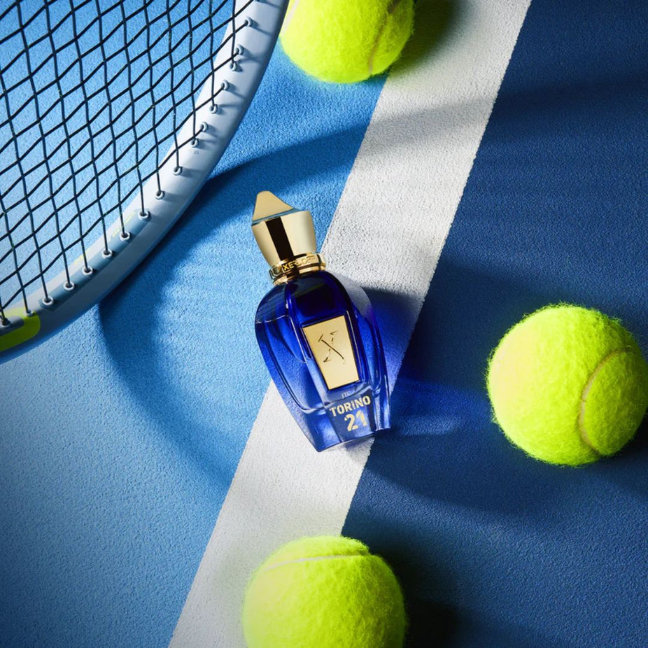 Xerjoff Torino21 Eau de Parfum spray 50ml bottle with elegant packaging and silver cap, showcasing luxury fragrance design.