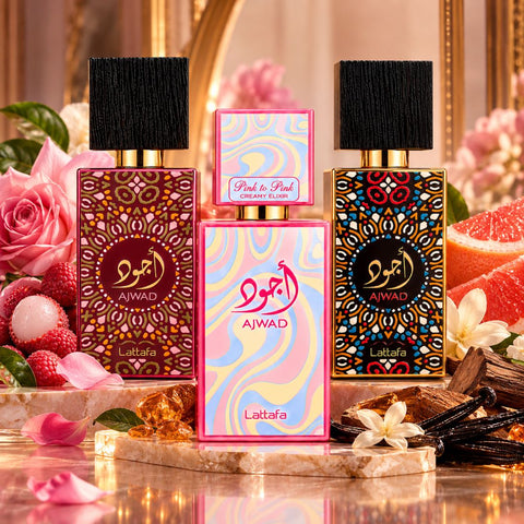 Ajwad, Pink to Pink & Pink to Pink Creamy Elixir Eau de Parfum Spray 60ml (2.02 oz) by Lattafa (Bundle)