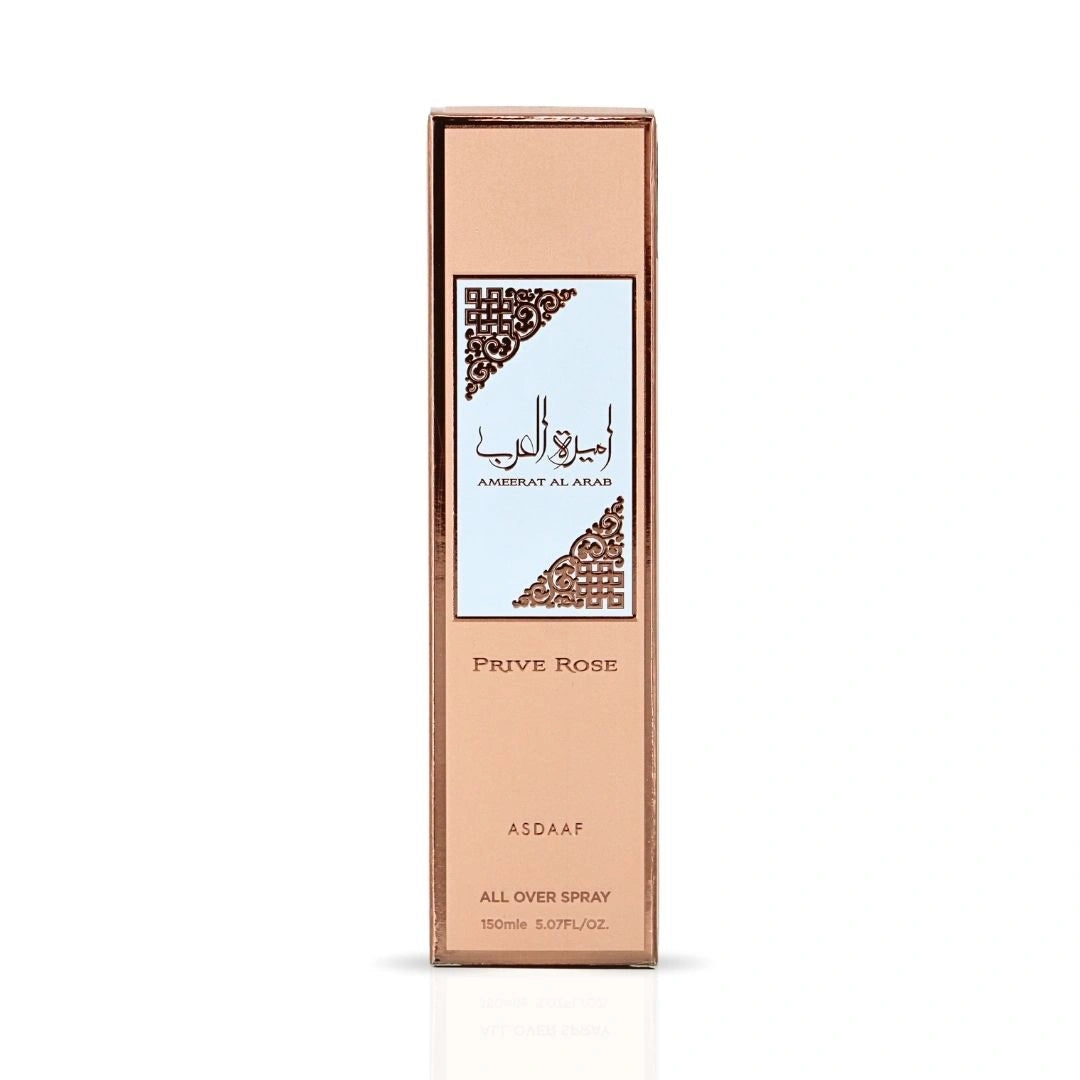 Ameerat Al Arab Prive Rose All Over Spray 150ml (5.07 oz) by Asdaaf | A Crown of Blooming Opulence - Intense Oud