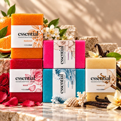 Chameli, Vanilla, Rose, Naranji & Ocean Handmade Soaps 150gms Collection by Intense Oud