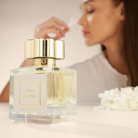 Pure Jasmine Eau de Parfum Spray 65ml (2.2 oz) by Flower Scents | Dew-Kissed Jasmine, Zested With Lemon, Softened by Musk - Intense Oud