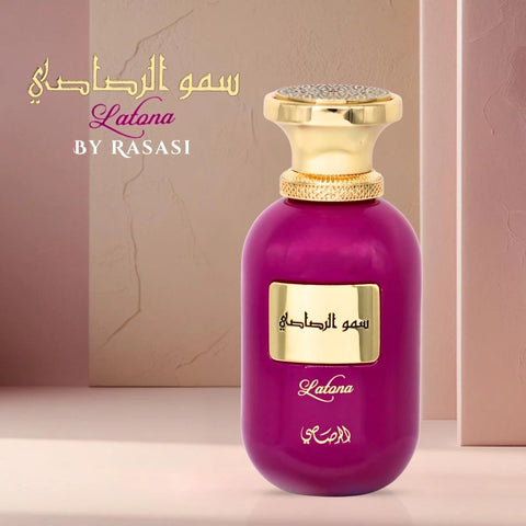 Somow Al Rasasi Latona Eau de Parfum Spray 100ml (3.4 oz) by Rasasi | Luxurious Fruity Floral Fragrance with Lasting Depth - Intense Oud