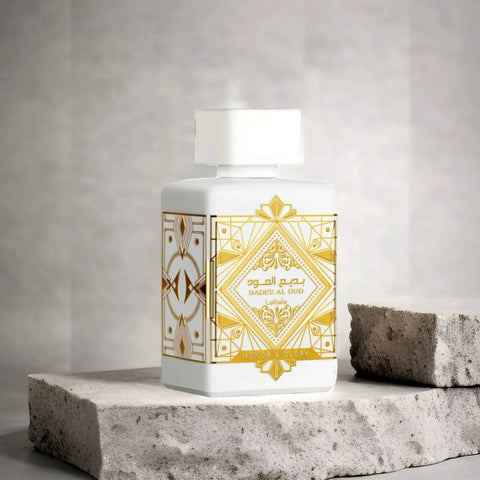 Bad'ee Al Oud Glory AND Bade’e Al Oud Honor & Glory EDP Sprays 100ML (3.4 OZ) By Lattafa | Long Lasting & Captivating Scents. (BUNDLE) - Intense Oud