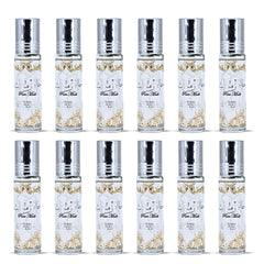 Pure Musk Roll On Perfume Oil CPO 10ML (0.34 OZ) By Ard Al Zaafaran | A Whisper Of Pure White Musk, Perfect For Subtle Elegance. (Pack Of 12) - Intense Oud
