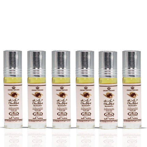 Choco Musk Marshmallow Perfume Oil CPO 6ML (0.2 OZ) by Al Rehab | Strawberry Stuffed Marshmallows, Dusted with Cocoa Kisses (Box of 6) - Intense Oud