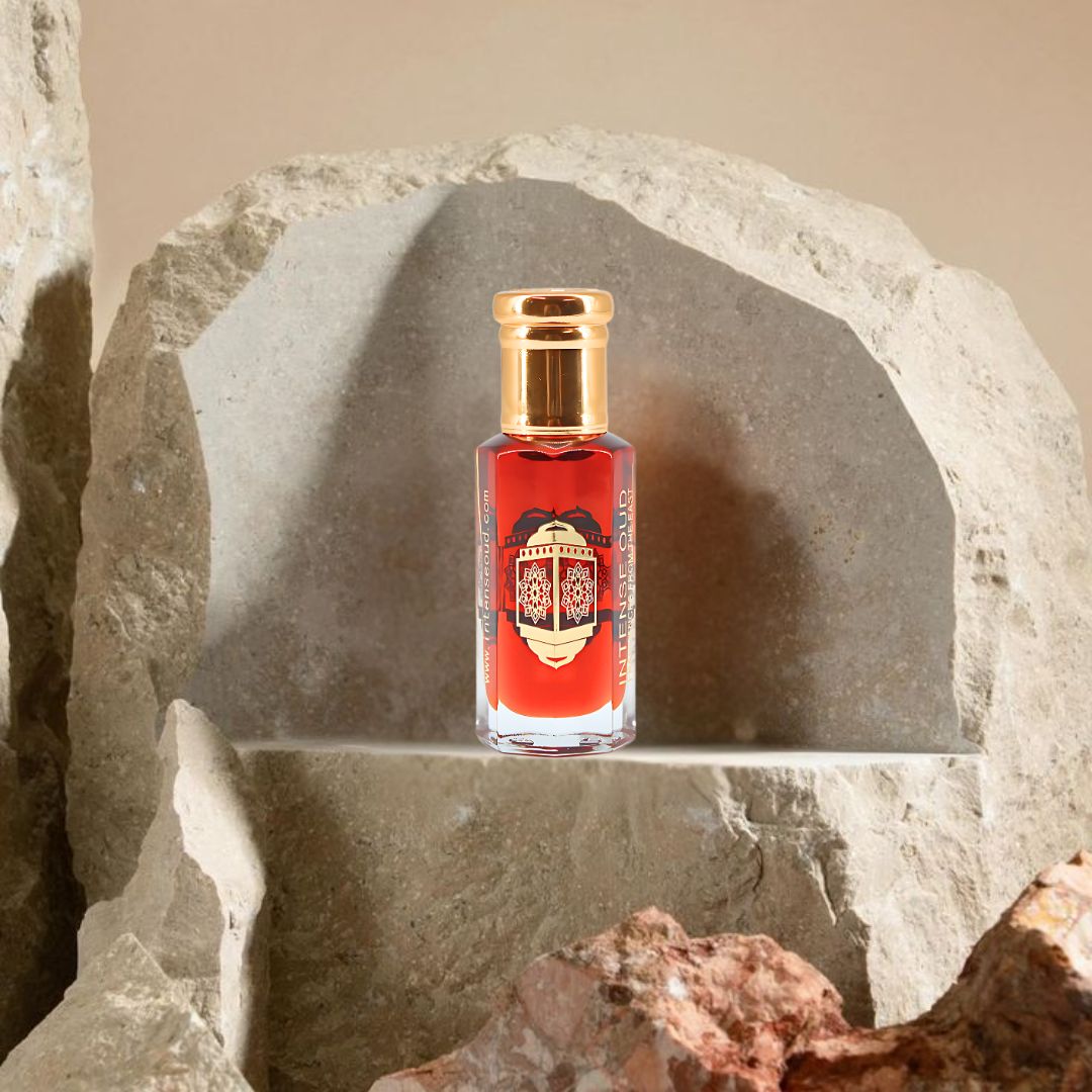Gold Saffron Perfume Oil 12ML (0.40 OZ) With Black Gift Box By Intense Oud | Exotic Saffron, Rich Amber & Sweet Vanilla. - Intense Oud